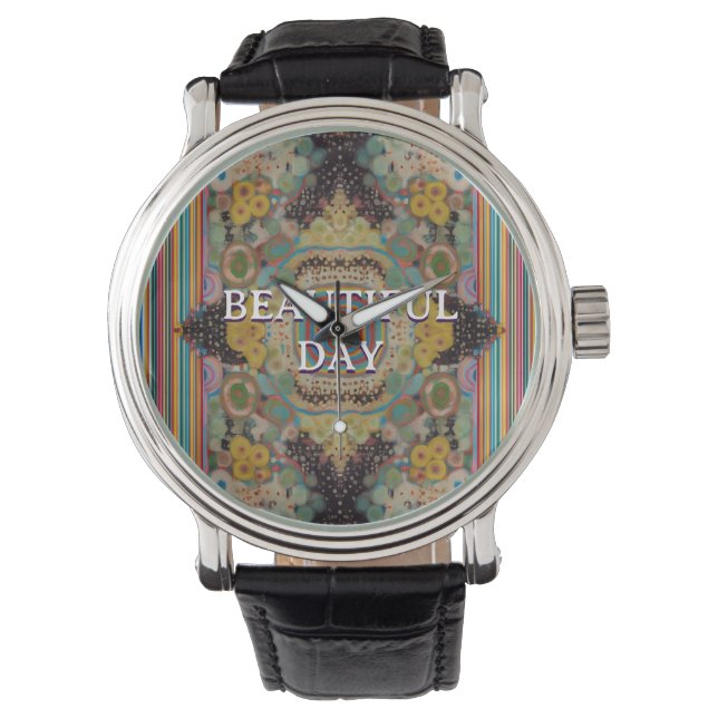 Beautiful Day – Inspirational Kaleidoscope Art Wat Armbandsur (Framsida)