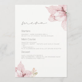 Beautiful Elegance Blush Floral Wedding Meny