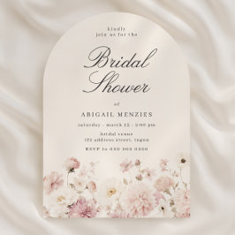 Beautiful Elegant Floral Bridal Shower Inbjudningar