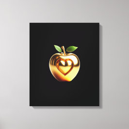Beautiful elegant golden love apple canvastryck