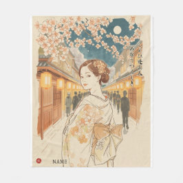 Beautiful Encounters by Akiko Yosano Kanji Fleecefilt