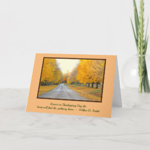 BEAUTIFUL-ENHET MED GOLDEN TRÄD/THANKSGIVI HELGKORT