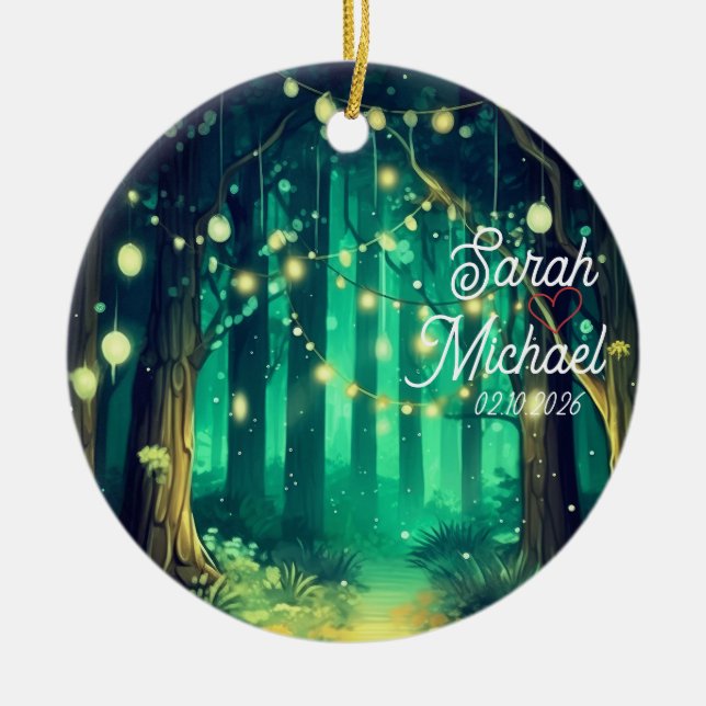 Beautiful Evening Wedding  Julgransprydnad Keramik (Framsidan)