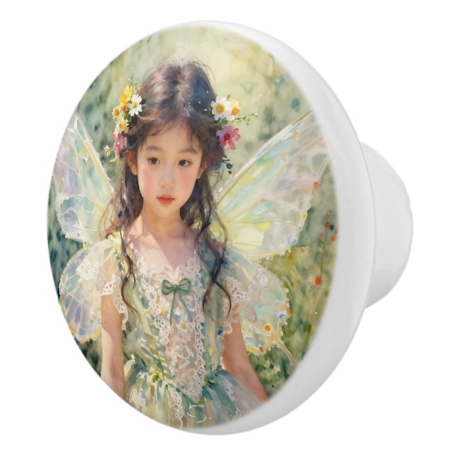 Beautiful Fairy with Flowers | Fairytale Knopp (Höger)