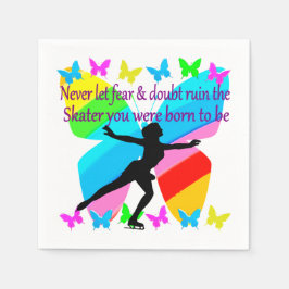 BEAUTIFUL FIGUR SKATER INSPIRATIONELL OMRÖSTNING PAPPERSSERVETT