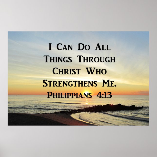 BEAUTIFUL FILIPPIANS 4:13 FOTOKONSTRUKTION POSTER (Framsidan)