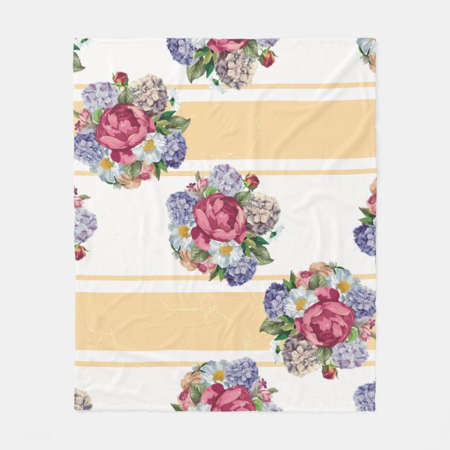 Beautiful floral seamless pattern with hydrangea p fleecefilt (Framsidan)