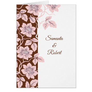 Beautiful floral wedding invitation hälsningskort