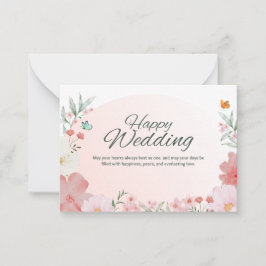 Beautiful Floral Wedding Invitation Template Anteckningskort
