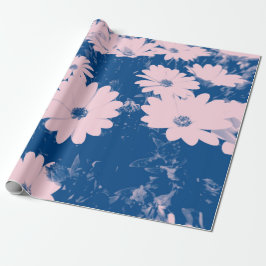 Beautiful flower image on wrapping paper presentpapper