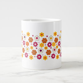 Beautiful flower pattern mug jumbo mugg
