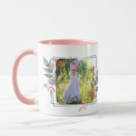 beautiful flower photo frame mugg