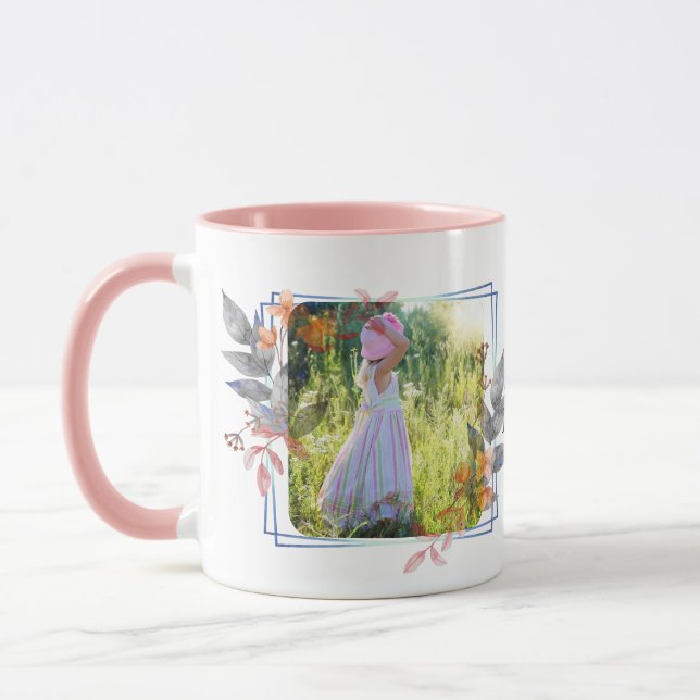 beautiful flower photo frame mugg (Vänster)
