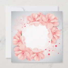 Beautiful flowers in a round frame