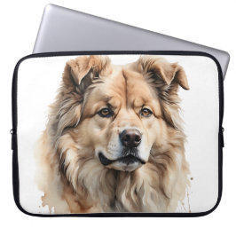 BEAUTIFUL FLUFFY CAUCASIAN SHEPHERD HUND LAPTOP FODRAL