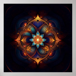 Beautiful Fractal Lily Poster