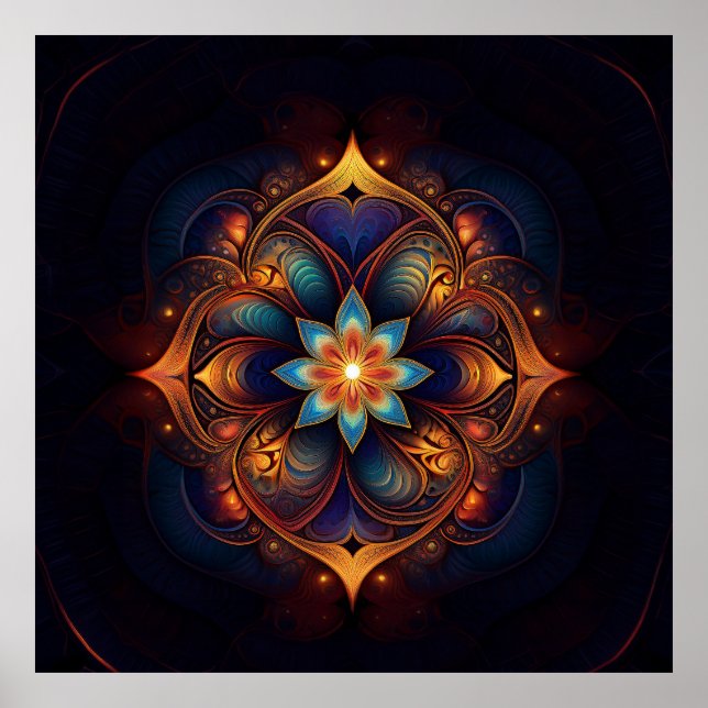 Beautiful Fractal Lily Poster (Framsidan)