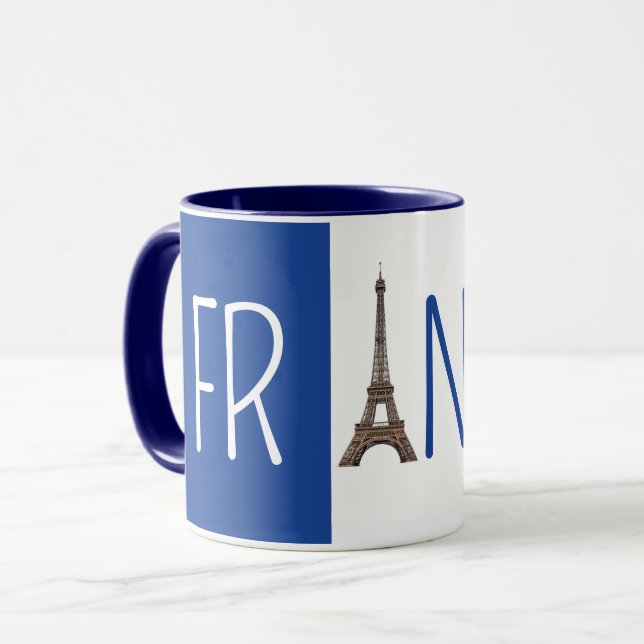 Beautiful France Flag Mug version Eiffel Tower Mugg (Framsida vänster)