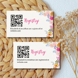 Beautiful Free-Spirited Flower Bridal Shower Tilläggskort