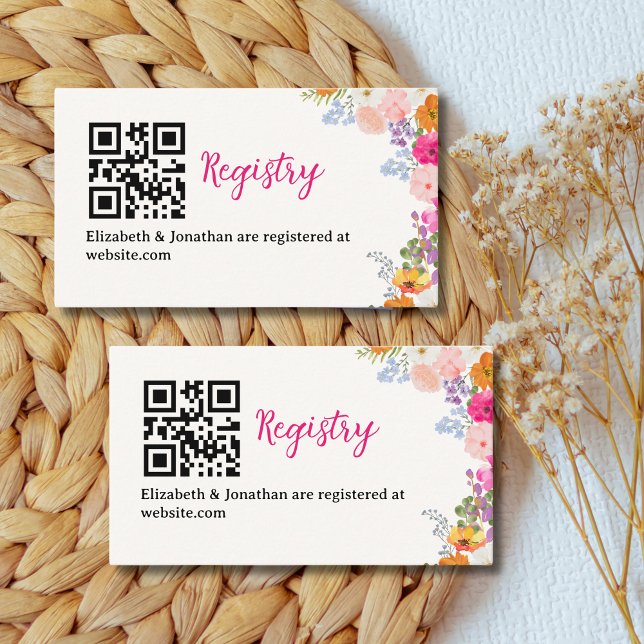Beautiful Free-Spirited Flower Bridal Shower Tilläggskort (Skapare uppladdad)