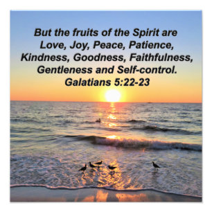 BEAUTIFUL GALATIANS 5 SUNRISE FOTOTRYCK