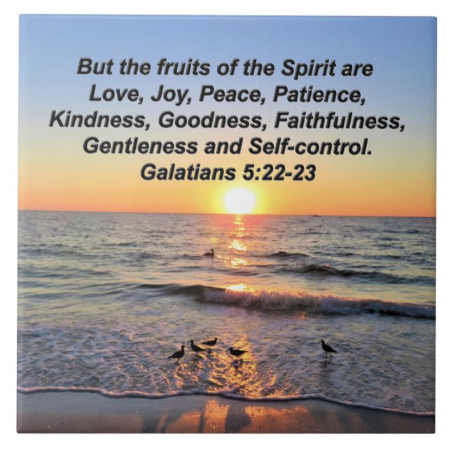 BEAUTIFUL GALATIANS 5 SUNRISE KAKELPLATTA (Framsidan)
