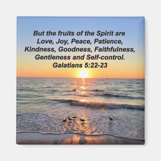 BEAUTIFUL GALATIANS 5 SUNRISE MAGNET (Framsidan)