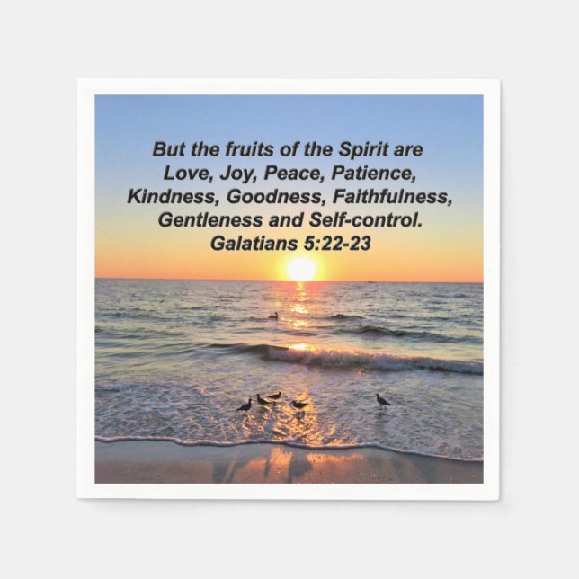 BEAUTIFUL GALATIANS 5 SUNRISE PAPPERSSERVETT (Framsidan)