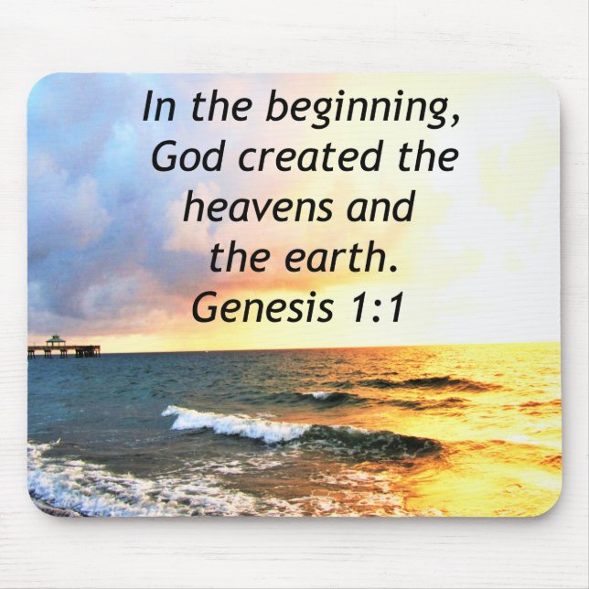 BEAUTIFUL GENESIS 1:1 BIBLE QUOTE DESIGN MUSMATTA (Framsidan)