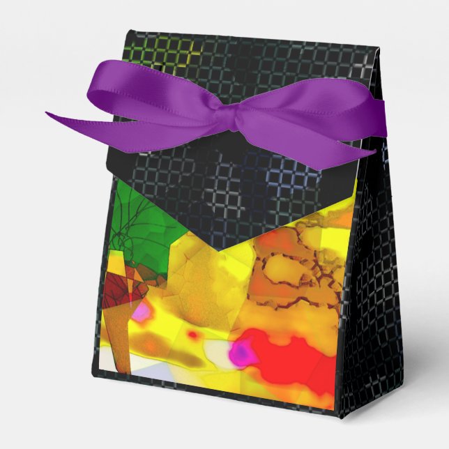 BEAUTIFUL_GIFT_BLACK_kaleidoscope _FAVOR BOX Presentaskar (Framsidan Sidan)