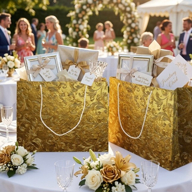 Beautiful Golden pattern Large Gift Bag (Skapare uppladdad)