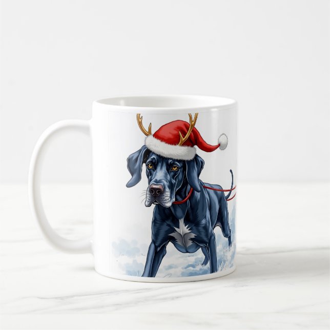 Beautiful Great Dane Christmas Coffee Mug Kaffemugg (Vänster)