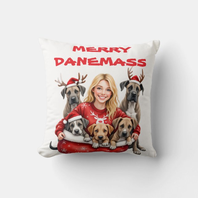 BEAUTIFUL GREAT DANE CUSHION KUDDE (Framsida)