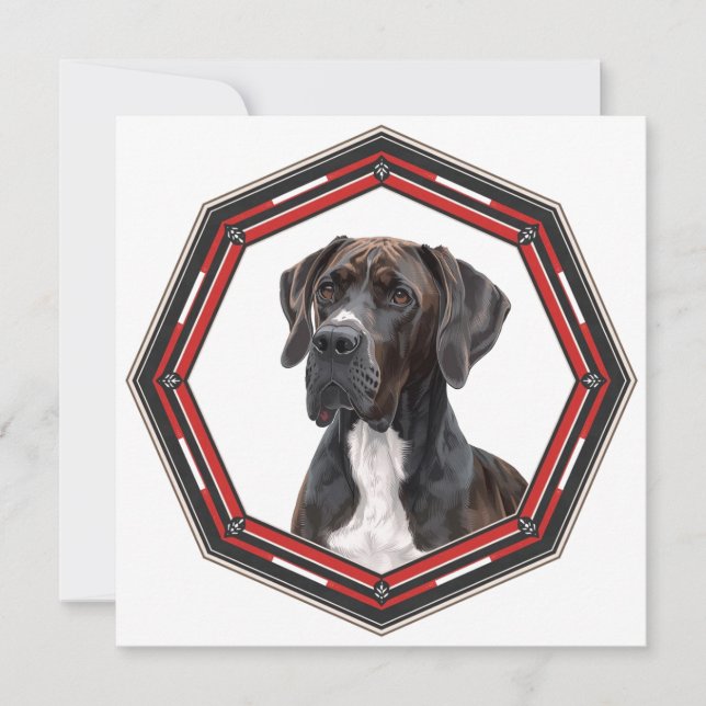 Beautiful Great Dane In A Frame Inbjudningar (Framsida)