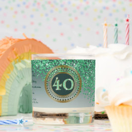 Beautiful Green & Gold Glitter 40th Birthday