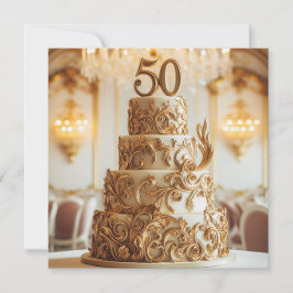 BEAUTIFUL GULD 50:E BRÖLLOP ÅRSDAGEN INBJUDNINGAR