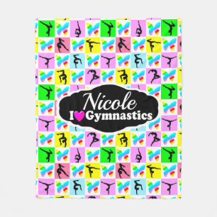 BEAUTIFUL GYMNASTIK BUTTERFLY DESIGN FLEECEFILT