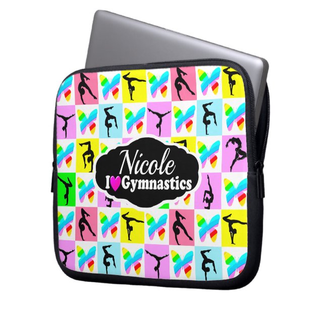BEAUTIFUL GYMNASTIK BUTTERFLY DESIGN LAPTOP FODRAL (Framsidan Vänster)