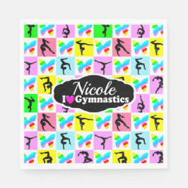 BEAUTIFUL GYMNASTIK BUTTERFLY DESIGN PAPPERSSERVETT