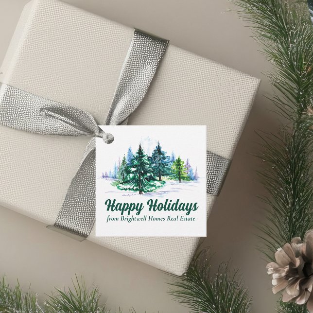 Beautiful Happy Holidays Custom Christmas Party Gåvor Etiketter (Skapare uppladdad)