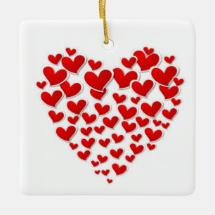 *BEAUTIFUL HEART* CHRISTMAS ORNATION JULGRANSPRYDNAD KERAMIK
