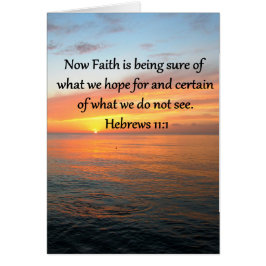BEAUTIFUL HEBREWS 11:1 SUNRISE DESIGN HÄLSNINGSKORT