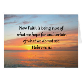 BEAUTIFUL HEBREWS 11:1 SUNRISE DESIGN OBS KORT