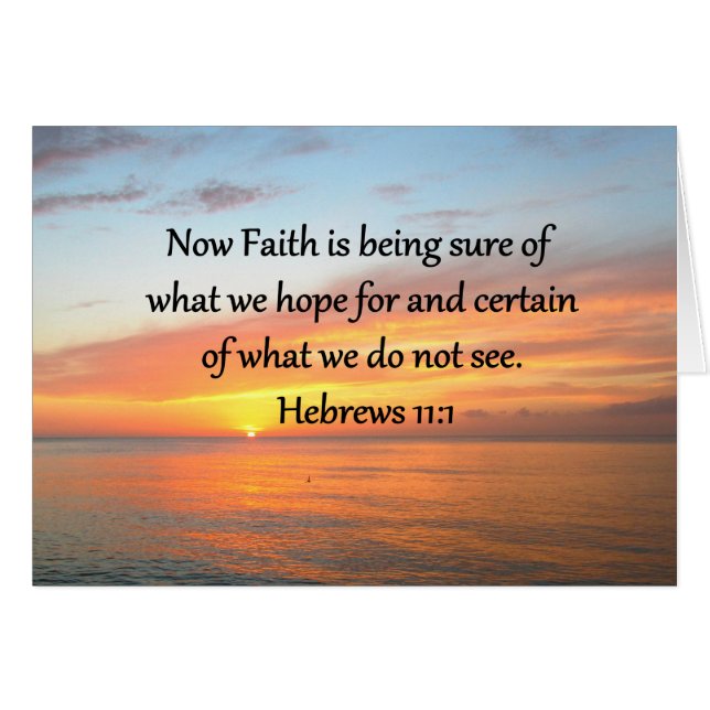 BEAUTIFUL HEBREWS 11:1 SUNRISE DESIGN OBS KORT (Framsidan Horizontal)
