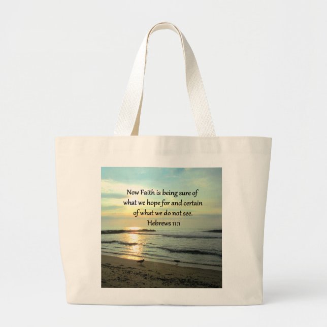 BEAUTIFUL HEBREWS 11:1 SUNRISE JUMBO TYGKASSE (Framsidan)