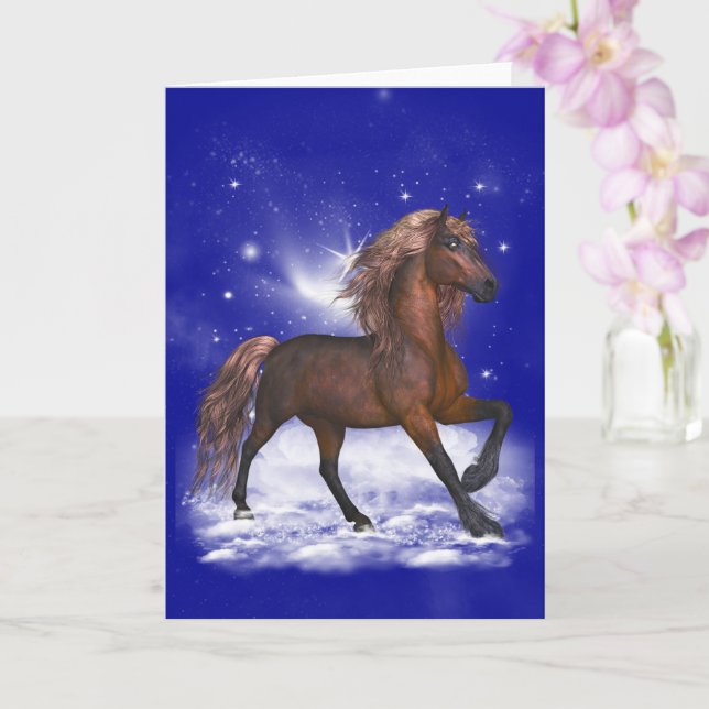 Beautiful horse in the clouds, spirit horse.. kort (Orkide)