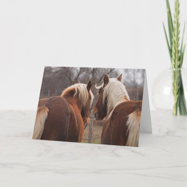 Beautiful Horses Note Card Anteckningskort (Framsida)