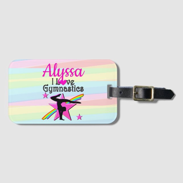 BEAUTIFUL I KÄRLEK GYMNASTICS DESIGN BAGAGEBRICKA (Framsida horisontal)