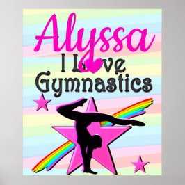 BEAUTIFUL I KÄRLEK GYMNASTICS DESIGN POSTER