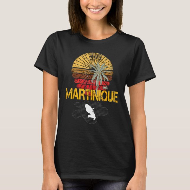 Beautiful  idea map of Martinique Madinina 972 T Shirt (Framsida)